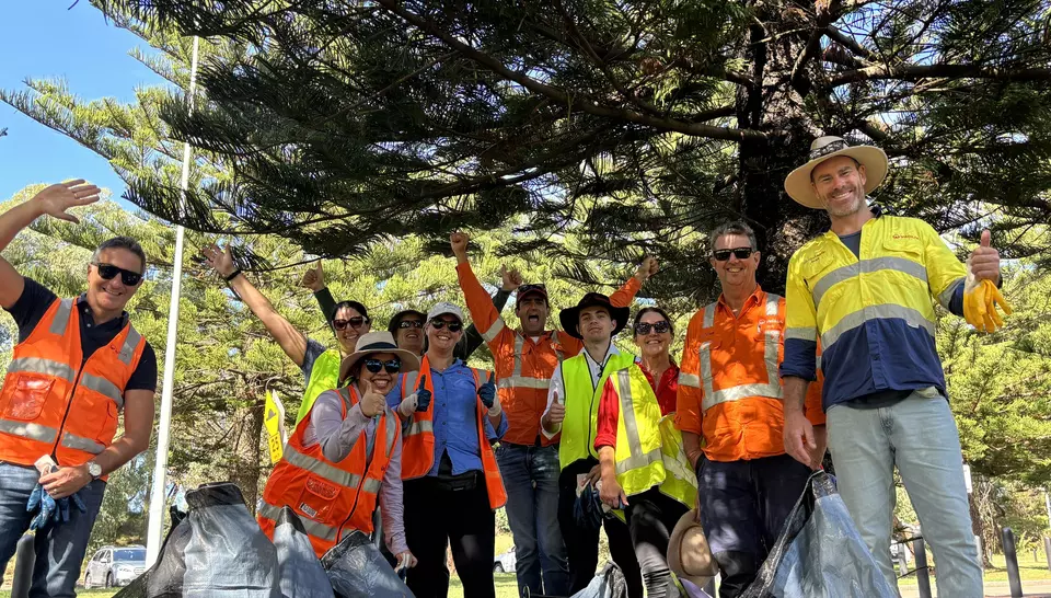 Kathryn Whitfield and team - beach cleanup