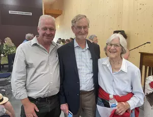 People celebrating Mongarlowe Hall opening