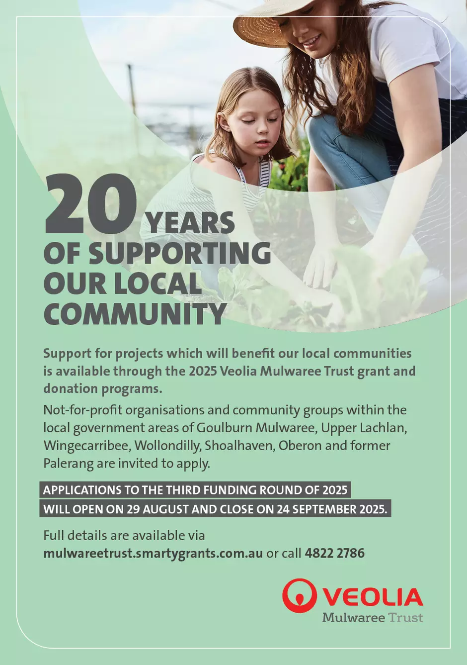 Veolia Mulwaree Trust funding intake August 2025
