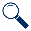 Magnifying Glass Icon Navy