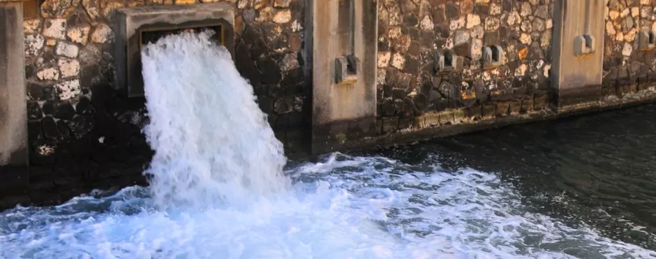 Stormwater Drainage System Entering River