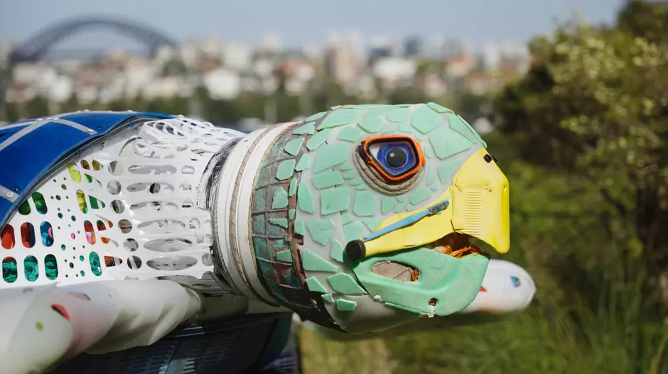 Veolia turtle sculpture