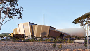 A wide shot of an energy from waste facility.